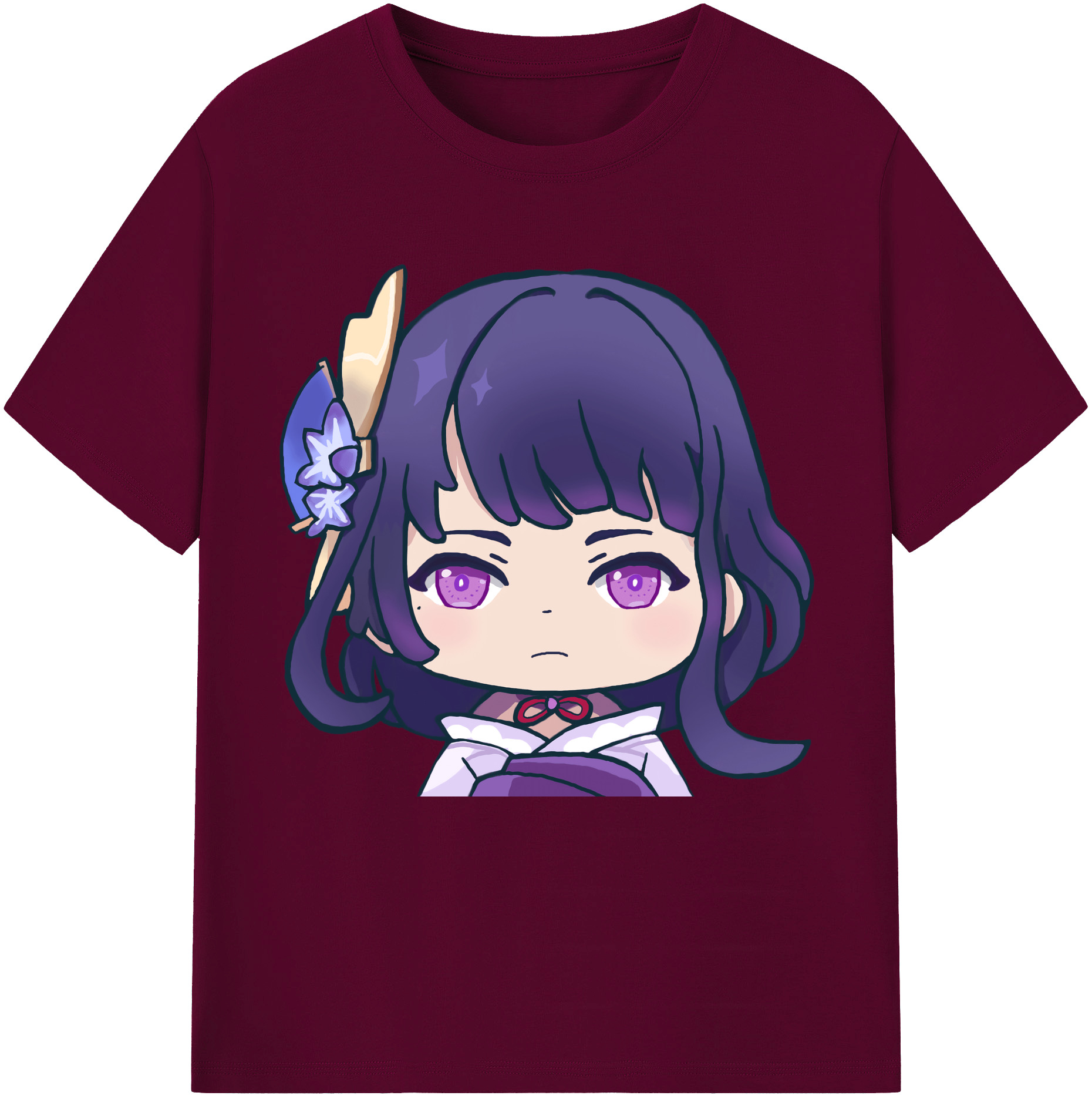 げんし神 雷電将軍 らいでんしょうぐん genshin Raiden Shogun レディースカジュアルプリントTシャツ（綿100％）